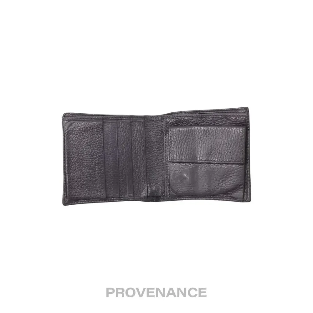 🔴 Gucci Web Bifold Wallet - GG Canvas Black Leather